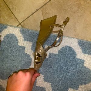 Gold wedges. They are a pair.